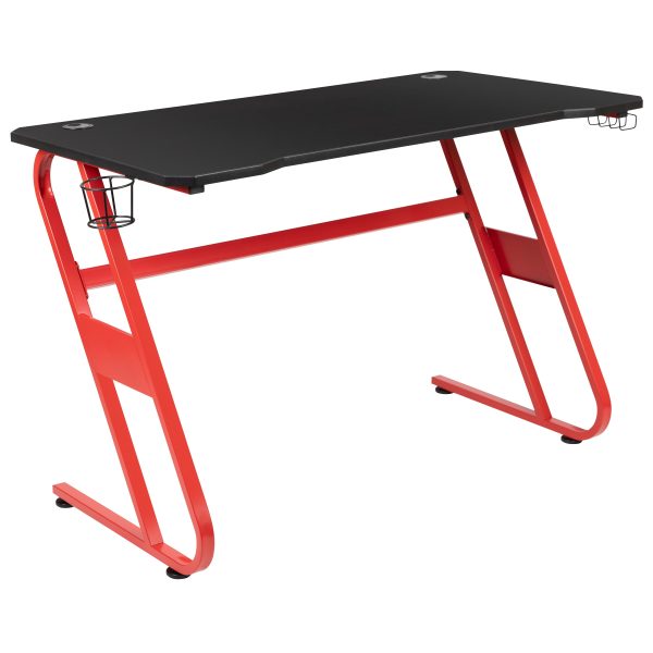 BlackArc Desk Bundle-Gaming Desk, Cup Holder, Headphone Hook and Reclining Chair