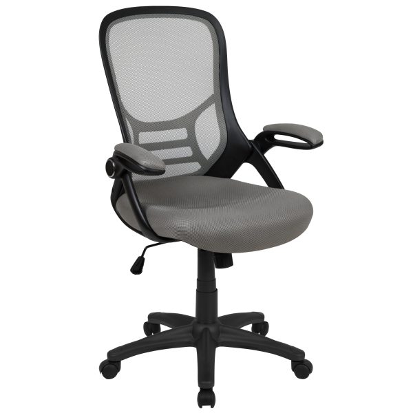 High Back Mesh Ergonomic Office Chair with Flip-up Arms