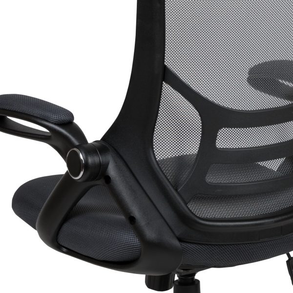 High Back Mesh Ergonomic Office Chair with Flip-up Arms
