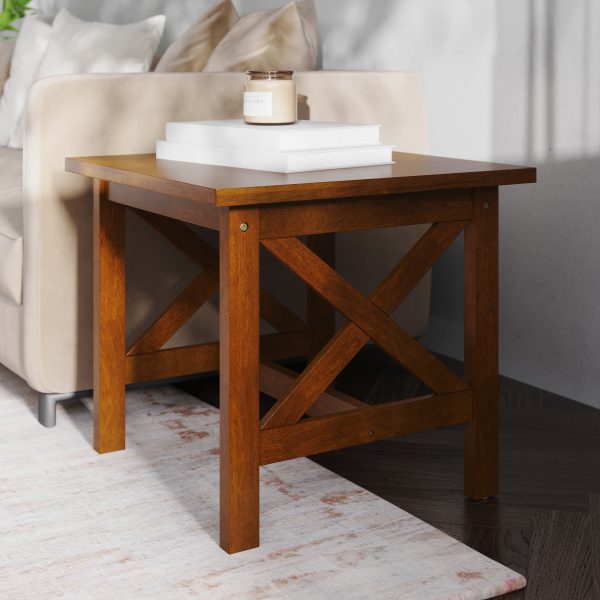 Mitchell Solid Wood Farmhouse Style End Table